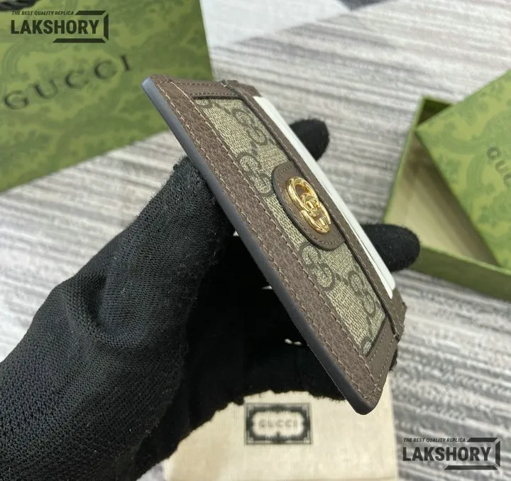Gucci 1:1 Mirror Replica GG Monogram Ophidia Card Holder Beige 7CM/2.8IN Gucci Replica Wallets Gucci 1:1 Mirror Replica GG Monogram Ophidia Card Holder Beige 7CM/2.8IN Gucci Replica Wallets