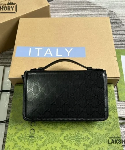 Gucci 1:1 Mirror Replica Travel Shima Case Round Long Wallet 21.5CM/8.5IN Gucci Replica Wallets
