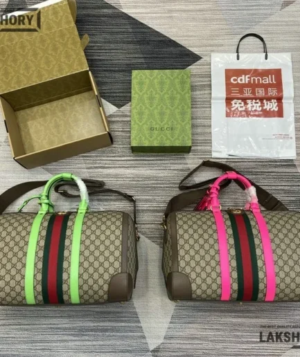 Gucci 1:1 Mirror Replica Ophidia Supreme Medium Savoy Duffle Bag 44CM/17.3IN Gucci Replica Ophidia Bags