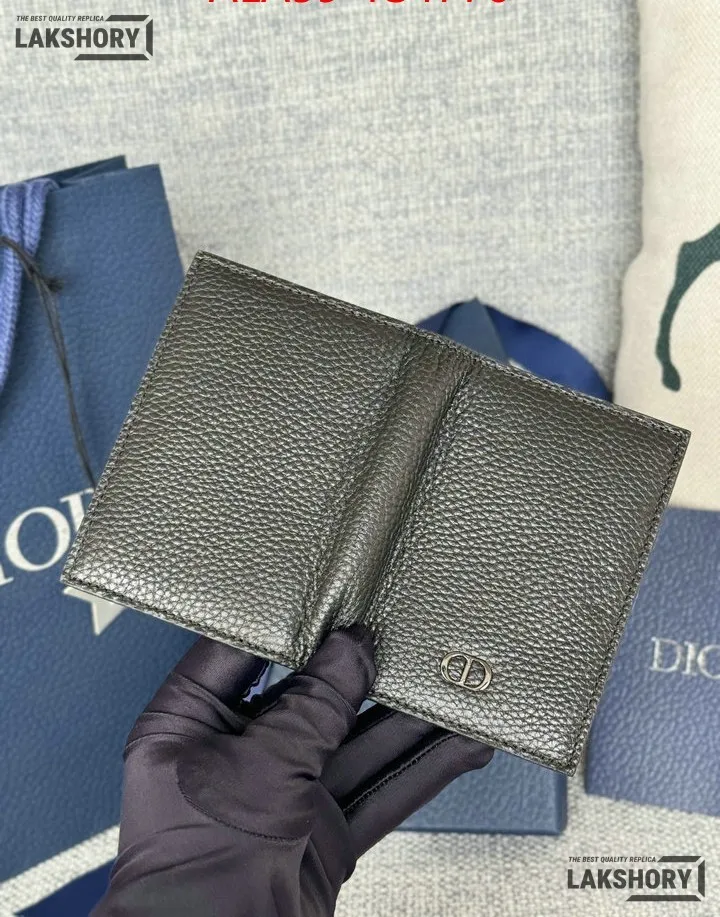 Dior 1:1 Mirror Replica CD Icon Vertical Bifold Card Holder 11.2CM/4.4IN Christian Dior Replica Wallets Dior 1:1 Mirror Replica CD Icon Vertical Bifold Card Holder 11.2CM/4.4IN Christian Dior Replica Wallets
