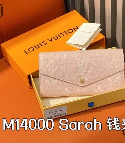Louis Vuitton 1:1 Mirror Replica Bicolor Portefeuille Sarah Empreinte Monogram Wallet 19CM/7.5IN Louis Vuitton Replica Wallets