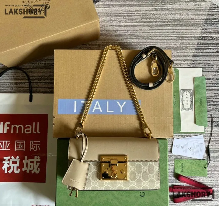 Gucci 1:1 Mirror Replica GG Supreme Metallic Mini Padlock 22CM/8.7IN Gucci Replica Padlock Bags Gucci 1:1 Mirror Replica GG Supreme Metallic Mini Padlock 22CM/8.7IN Gucci Replica Padlock Bags