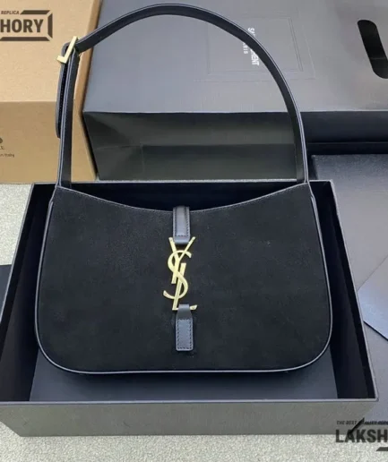 YSL 1:1 Mirror Replica Le 5 A 7 Calfskin Suede Hobo Bag 24.5CM/9.6IN Replica Hobo Bags