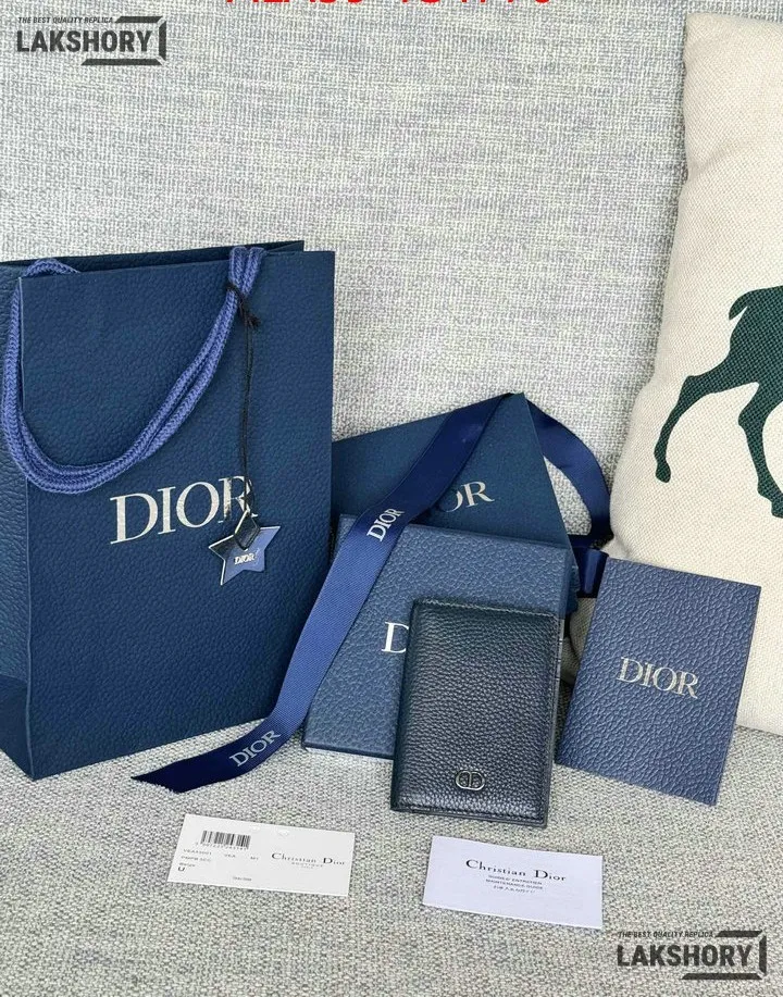 Dior 1:1 Mirror Replica CD Icon Vertical Bifold Card Holder 11.2CM/4.4IN Christian Dior Replica Wallets Dior 1:1 Mirror Replica CD Icon Vertical Bifold Card Holder 11.2CM/4.4IN Christian Dior Replica Wallets
