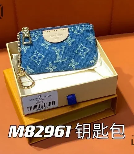 Louis Vuitton 1:1 Mirror Replica Monogram Denim Key Pouch Denim Blue 12CM/4.7IN Louis Vuitton Replica Wallets Louis Vuitton 1:1 Mirror Replica Monogram Denim Key Pouch Denim Blue 12CM/4.7IN Louis Vuitton Replica Wallets