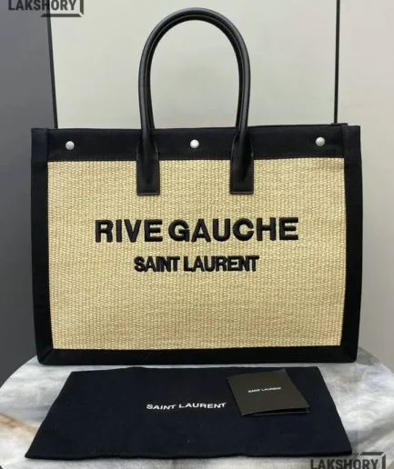 YSL 1:1 Mirror Replica Medium Rive Gauche Raffia Tote Bag 48CM/18.9IN Replica Tote Bags