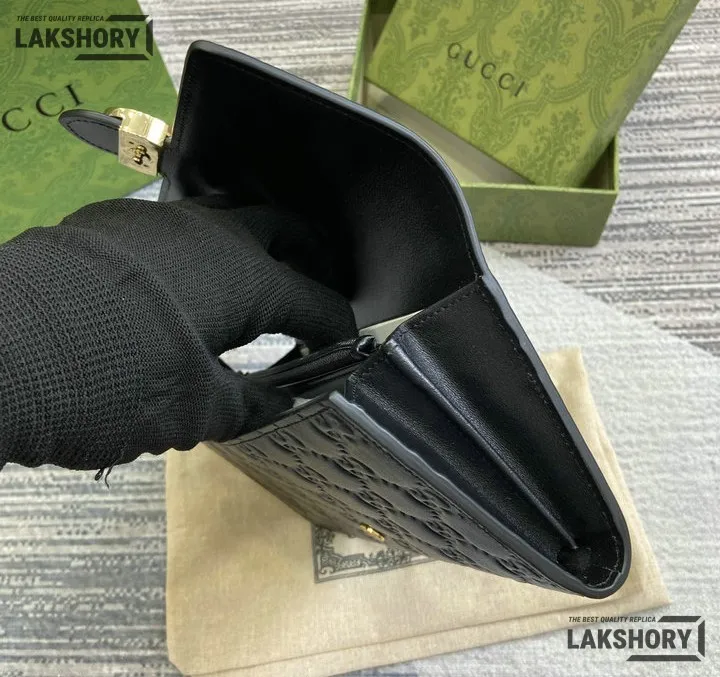 Gucci 1:1 Mirror Replica Guccissima GG Continental Wallet Black 19.5CM/7.7IN Gucci Replica Wallets Gucci 1:1 Mirror Replica Guccissima GG Continental Wallet Black 19.5CM/7.7IN Gucci Replica Wallets