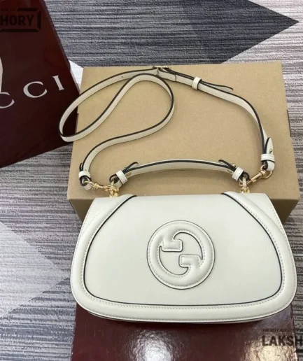 Gucci 1:1 Mirror Replica Medium Blondie Top Handle Bag White 26.5CM/10.4IN Gucci Replica Blondie Bags