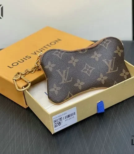 Louis Vuitton 1:1 Mirror Replica Bone Key Pouch Monogram 9CM/3.5IN Louis Vuitton Replica Wallets