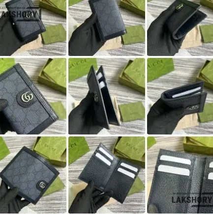 Gucci 1:1 Mirror Replica GG Monogram Bifold Ophidia Card Case 7.5CM/3IN Gucci Replica Wallets