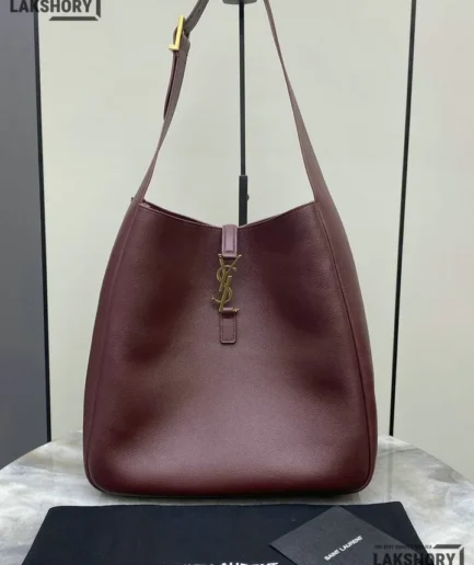 YSL 1:1 Mirror Replica Calfskin Large Le 5 A 7 Soft Hobo 31CM/12.2IN Replica Hobo Bags