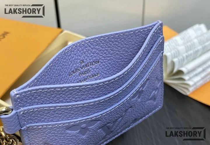 Louis Vuitton 1:1 Mirror Replica Monogram Empreinte LV Charms Card Holder 7CM/2.8IN Louis Vuitton Replica Wallets Louis Vuitton 1:1 Mirror Replica Monogram Empreinte LV Charms Card Holder 7CM/2.8IN Louis Vuitton Replica Wallets