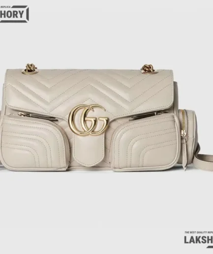 Gucci 1:1 Mirror Replica GG Marmont Multi-pocket Shoulder Bag 25.5CM/10IN Gucci Replica Marmont Bags
