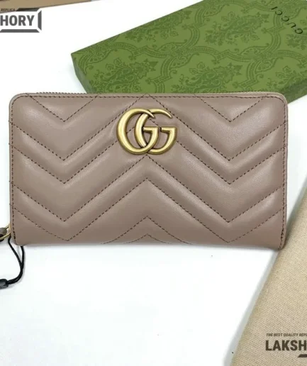 Gucci 1:1 Mirror Replica GG Marmont Zip Around Wallet 19.5CM/7.7IN Gucci Replica Wallets