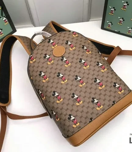 Gucci 1:1 Mirror Replica DISNEY GG Mickey Mouse Backpack Beige 29CM/11.4IN Gucci Replica Backpacks