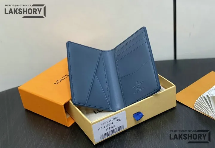 Louis Vuitton 1:1 Mirror Replica Pocket Organizer Taurillon Monogram Sapphire 7.5CM/3IN Louis Vuitton Replica Wallets Louis Vuitton 1:1 Mirror Replica Pocket Organizer Taurillon Monogram Sapphire 7.5CM/3IN Louis Vuitton Replica Wallets