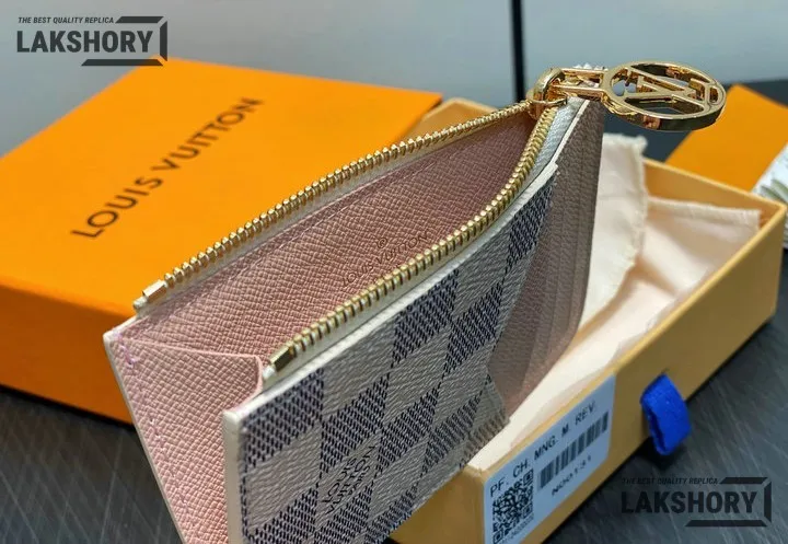 Louis Vuitton 1:1 Mirror Replica Romy Card Holder Damier Azur Canvas 8CM/3.1IN Louis Vuitton Replica Wallets Louis Vuitton 1:1 Mirror Replica Romy Card Holder Damier Azur Canvas 8CM/3.1IN Louis Vuitton Replica Wallets