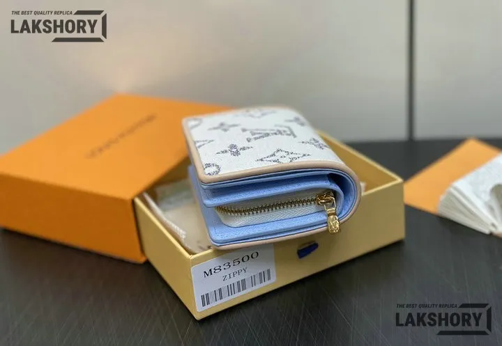 Louis Vuitton 1:1 Mirror Replica Monogram Jacquard Lou Wallet White 11.5CM/4.5IN Louis Vuitton Replica Wallets Louis Vuitton 1:1 Mirror Replica Monogram Jacquard Lou Wallet White 11.5CM/4.5IN Louis Vuitton Replica Wallets