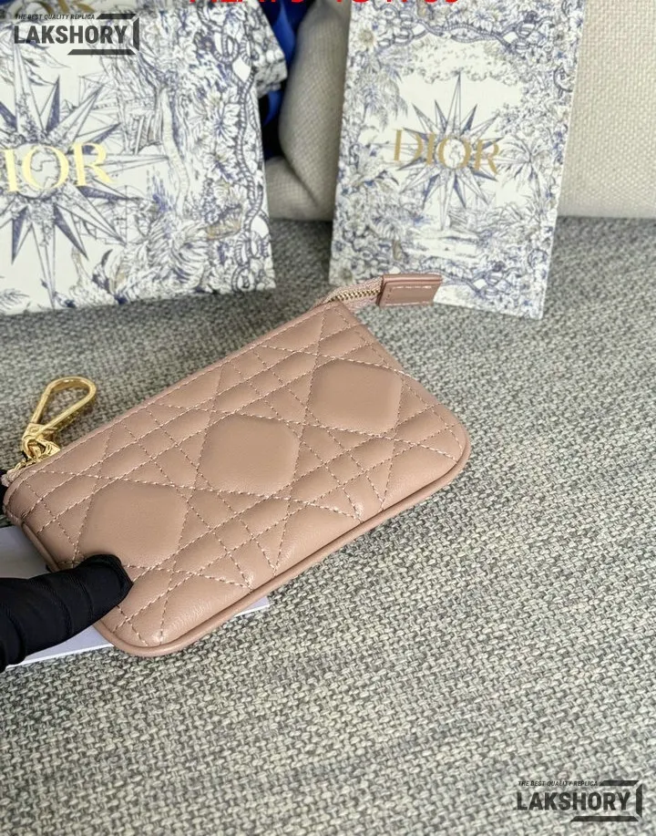 Dior 1:1 Mirror Replica Lambskin Cannage Lady Dior Zipped Key Case 7.6CM/3IN Christian Dior Replica Wallets Dior 1:1 Mirror Replica Lambskin Cannage Lady Dior Zipped Key Case 7.6CM/3IN Christian Dior Replica Wallets