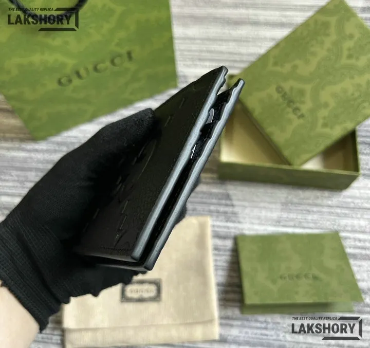 Gucci 1:1 Mirror Replica Jumbo GG Bifold Leather Coin Wallet 9CM/3.5IN Gucci Replica Wallets Gucci 1:1 Mirror Replica Jumbo GG Bifold Leather Coin Wallet 9CM/3.5IN Gucci Replica Wallets