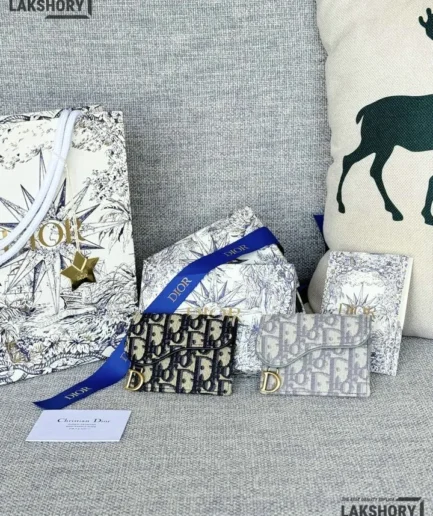 Dior 1:1 Mirror Replica Oblique Saddle Lotus Wallet Christian Dior Replica Wallets