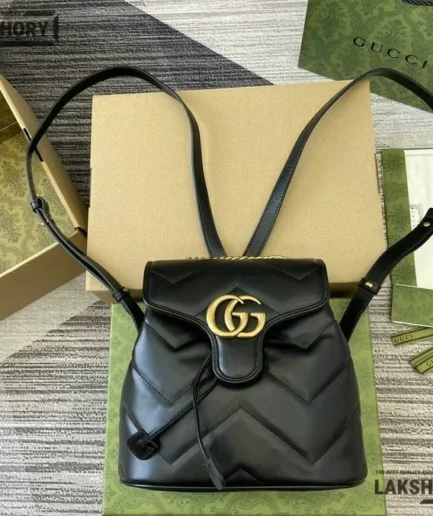 Gucci 1:1 Mirror Replica GG Marmont Mini Rucksack Backpack 20CM/7.9IN Gucci Replica Backpacks