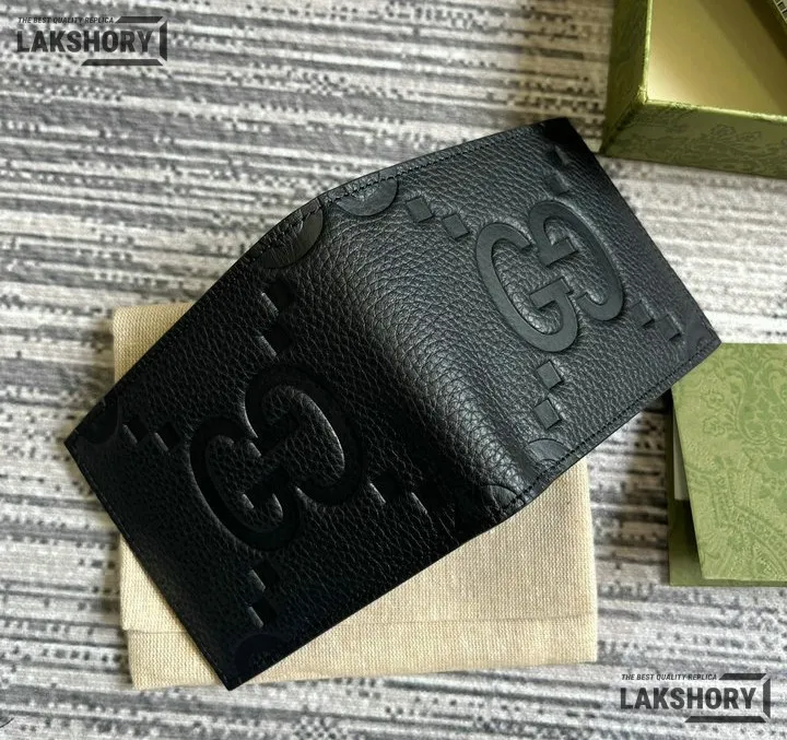 Gucci 1:1 Mirror Replica Jumbo GG Bifold Leather Coin Wallet 9CM/3.5IN Gucci Replica Wallets Gucci 1:1 Mirror Replica Jumbo GG Bifold Leather Coin Wallet 9CM/3.5IN Gucci Replica Wallets