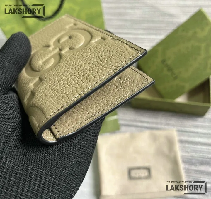 Gucci 1:1 Mirror Replica Leather Jumbo GG Card Case 7.5CM/3IN Gucci Replica Wallets Gucci 1:1 Mirror Replica Leather Jumbo GG Card Case 7.5CM/3IN Gucci Replica Wallets