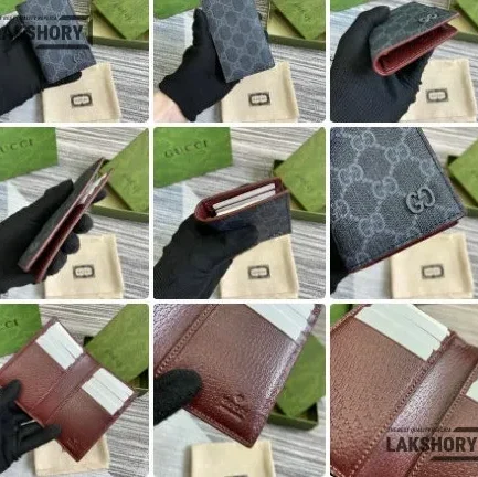 Gucci 1:1 Mirror Replica Bi-color GG Long Card Case Supreme 7.5CM/3IN Gucci Replica Wallets