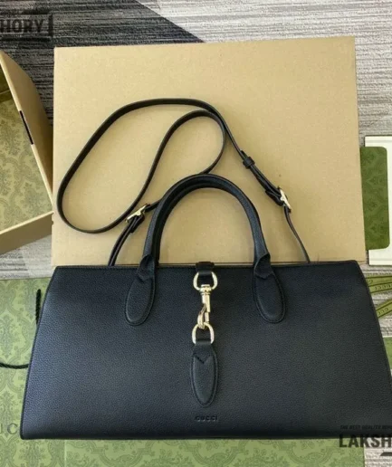 Gucci 1:1 Mirror Replica Jackie Medium Tote Bag w/ Hook Closure 40CM/15.7IN Gucci Replica Jackie Bags