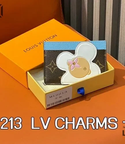 Louis Vuitton 1:1 Mirror Replica Monogram Vivienne Card Holder Animation Blue 7.5CM/3IN Louis Vuitton Replica Wallets