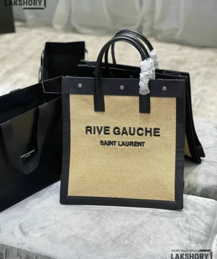 YSL 1:1 Mirror Replica Cowhide Rive Gauche Tote Bag 38CM/15.0IN Replica Tote Bags