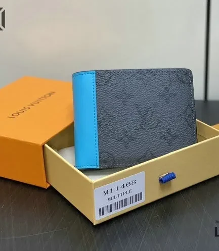 Louis Vuitton 1:1 Mirror Replica Multiple Wallet Monogram Eclipse Turquoise 9CM/3.5IN Louis Vuitton Replica Wallets Louis Vuitton 1:1 Mirror Replica Multiple Wallet Monogram Eclipse Turquoise 9CM/3.5IN Louis Vuitton Replica Wallets