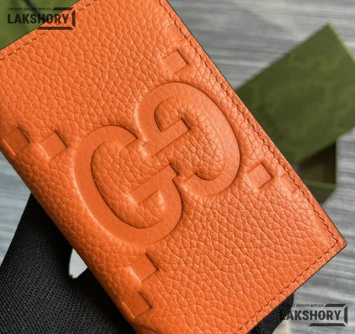 Gucci 1:1 Mirror Replica Leather Jumbo GG Card Case 7.5CM/3IN Gucci Replica Wallets Gucci 1:1 Mirror Replica Leather Jumbo GG Card Case 7.5CM/3IN Gucci Replica Wallets