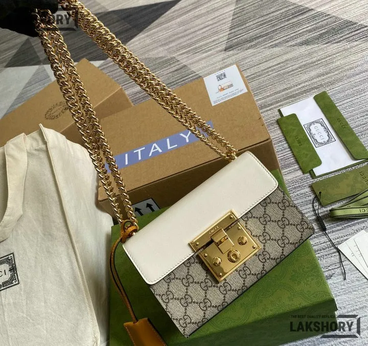 Gucci 1:1 Mirror Replica GG Supreme Small Padlock Shoulder Bag 20CM/7.9IN Gucci Replica Padlock Bags Gucci 1:1 Mirror Replica GG Supreme Small Padlock Shoulder Bag 20CM/7.9IN Gucci Replica Padlock Bags