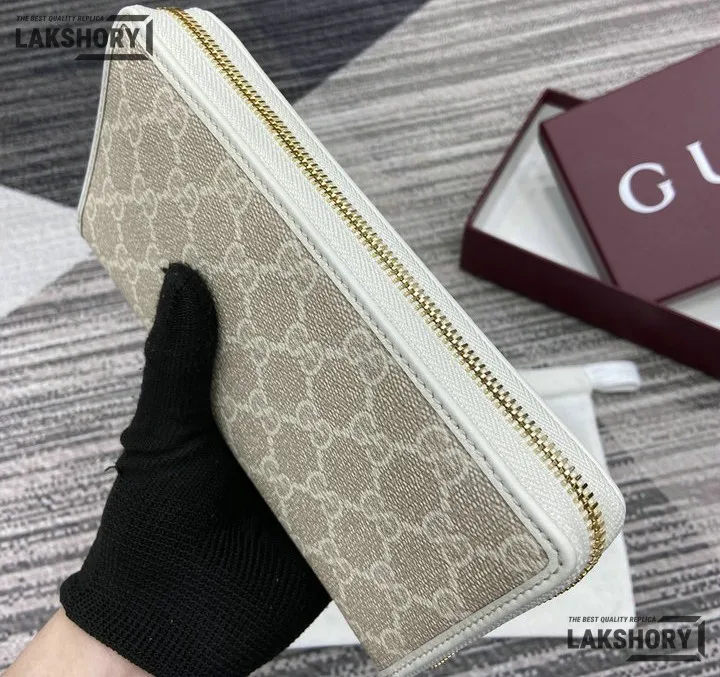 Gucci 1:1 Mirror Replica GG Emblem Zip Around Wallet 19CM/7.5IN Gucci Replica Wallets Gucci 1:1 Mirror Replica GG Emblem Zip Around Wallet 19CM/7.5IN Gucci Replica Wallets