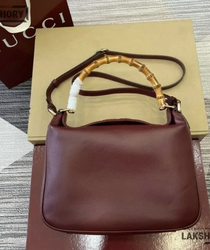 Gucci 1:1 Mirror Replica Diana Medium Shoulder Bag Rosso Red 30CM/11.8IN Gucci Replica Bamboo Bags