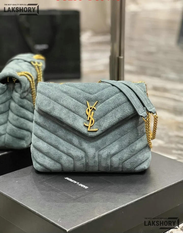 YSL 1:1 Mirror Replica Suede Calfskin Small Loulou Chain Satchel 24CM/9.4IN Replica Crossbody Bags YSL 1:1 Mirror Replica Suede Calfskin Small Loulou Chain Satchel 24CM/9.4IN Replica Crossbody Bags