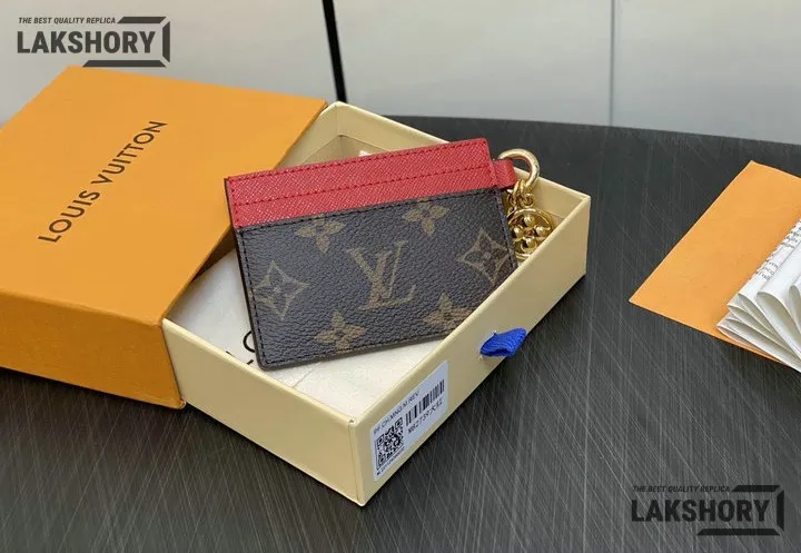 Louis Vuitton 1:1 Mirror Replica Monogram LV Charms Card Holder 7CM/2.8IN Louis Vuitton Replica Wallets Louis Vuitton 1:1 Mirror Replica Monogram LV Charms Card Holder 7CM/2.8IN Louis Vuitton Replica Wallets