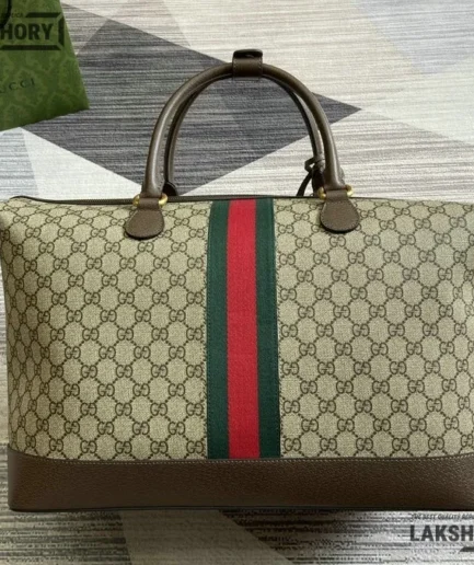 Gucci 1:1 Mirror Replica Savoy Small Carry On Duffle Bag 42CM/16.5IN Gucci Replica Ophidia Bags