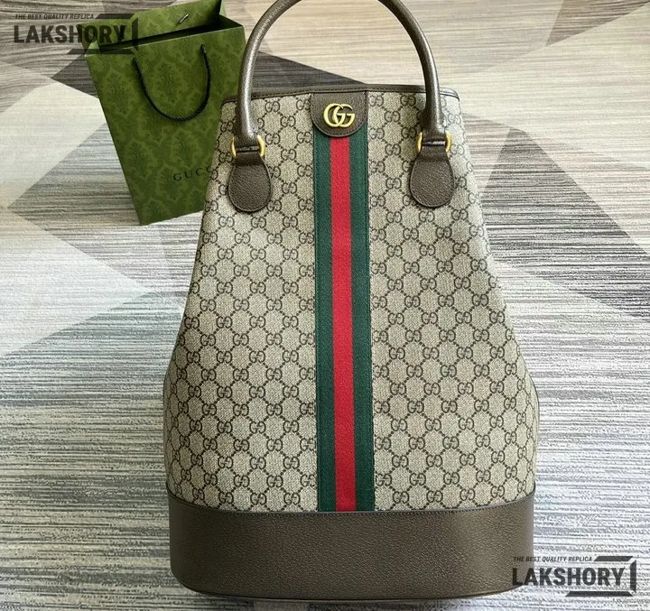 Gucci 1:1 Mirror Replica GG Web Savoy Duffle Bag Beige Ebony 48CM/18.9IN Gucci Replica Ophidia Bags Gucci 1:1 Mirror Replica GG Web Savoy Duffle Bag Beige Ebony 48CM/18.9IN Gucci Replica Ophidia Bags