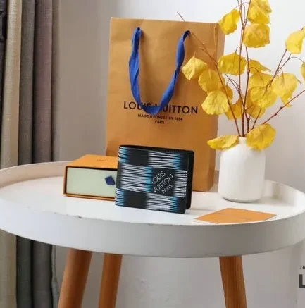 Louis Vuitton 1:1 Mirror Replica Slender Wallet Damier Rush Epi XL Leather Blue Moon 11CM/4.3IN Louis Vuitton Replica Wallets