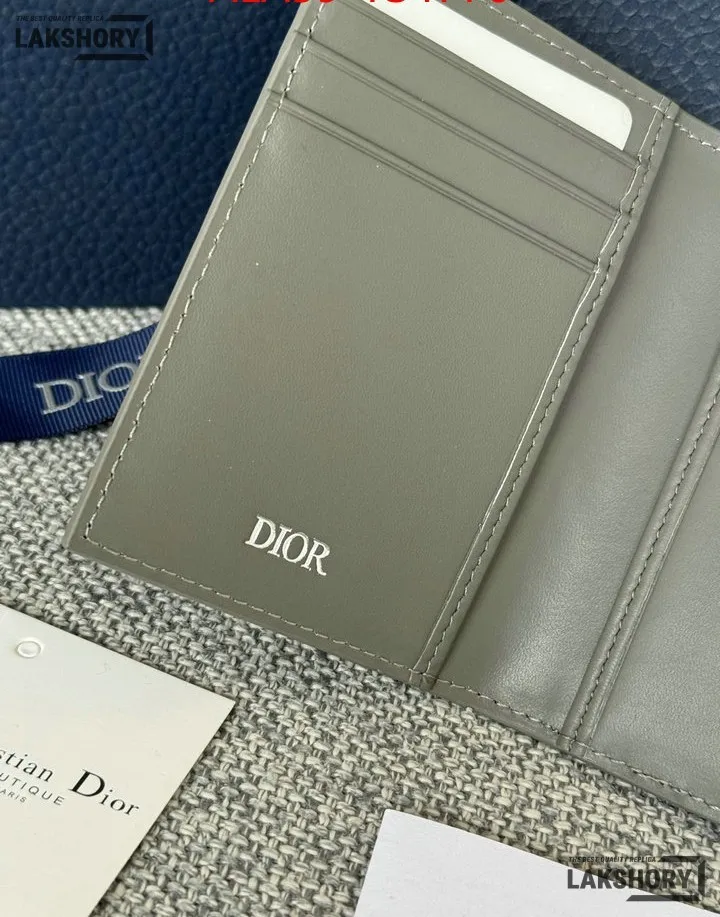 Dior 1:1 Mirror Replica CD Icon Vertical Bifold Card Holder 11.2CM/4.4IN Christian Dior Replica Wallets Dior 1:1 Mirror Replica CD Icon Vertical Bifold Card Holder 11.2CM/4.4IN Christian Dior Replica Wallets