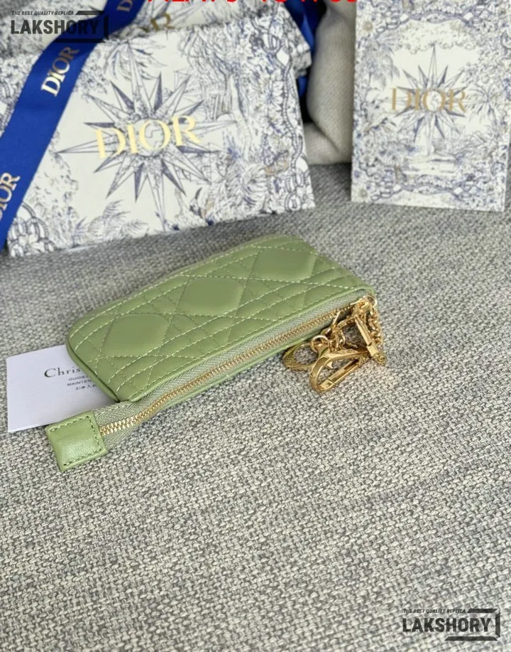 Dior 1:1 Mirror Replica Lambskin Cannage Lady Dior Zipped Key Case 7.6CM/3IN Christian Dior Replica Wallets Dior 1:1 Mirror Replica Lambskin Cannage Lady Dior Zipped Key Case 7.6CM/3IN Christian Dior Replica Wallets