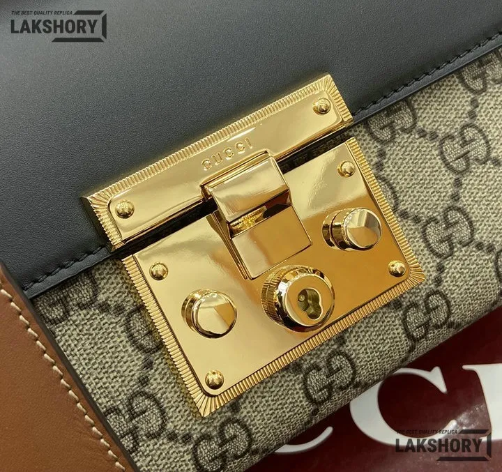 Gucci 1:1 Mirror Replica Small Padlock Shoulder Bag GG Supreme 20CM/7.9IN Gucci Replica Padlock Bags Gucci 1:1 Mirror Replica Small Padlock Shoulder Bag GG Supreme 20CM/7.9IN Gucci Replica Padlock Bags