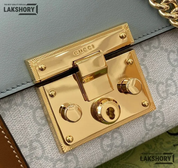 Gucci 1:1 Mirror Replica Padlock GG Supreme Small Shoulder Bag 20CM/7.9IN Gucci Replica Padlock Bags Gucci 1:1 Mirror Replica Padlock GG Supreme Small Shoulder Bag 20CM/7.9IN Gucci Replica Padlock Bags