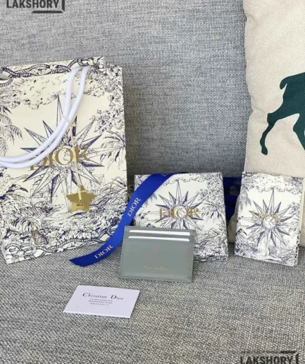 Dior 1:1 Mirror Replica Dior 30 Montaigne Card Holder Oblique Canvas & Leather 7.5CM/3IN Christian Dior Replica Wallets