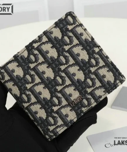 Dior 1:1 Mirror Replica Oblique Canvas Bi-Fold Wallet 9.5CM/3.7IN Christian Dior Replica Wallets