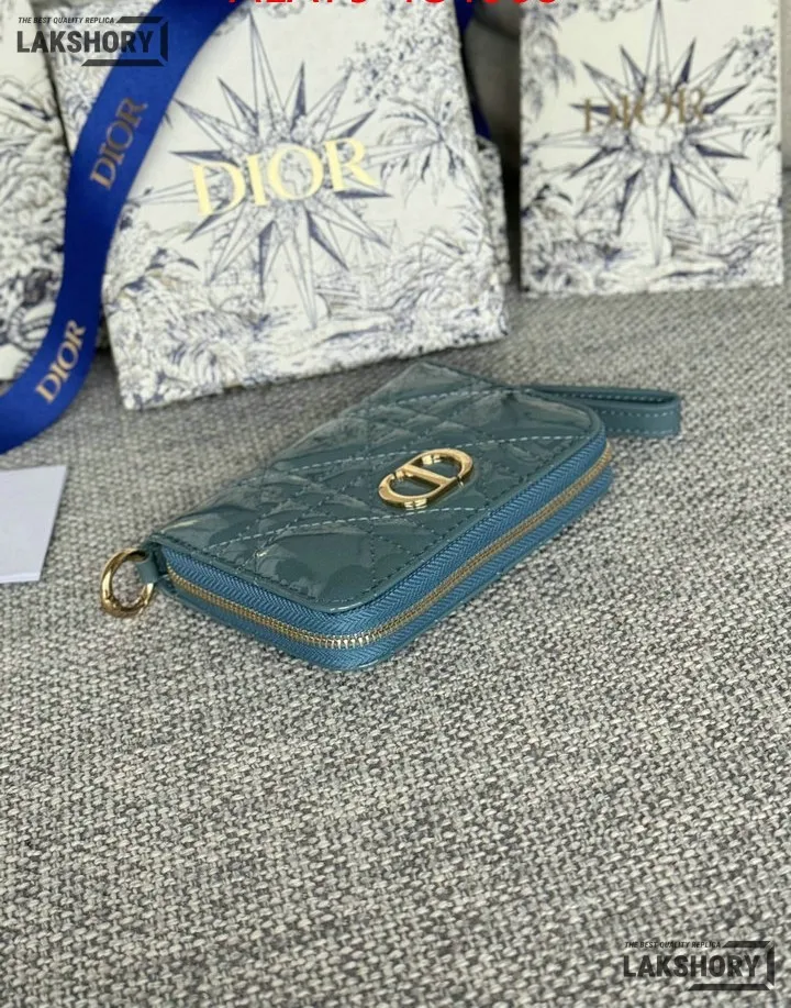 Dior 1:1 Mirror Replica Dior Microcannage Patent Leather Croisiere Wallet on Chain 11CM/4.3IN Christian Dior Replica Wallets Dior 1:1 Mirror Replica Dior Microcannage Patent Leather Croisiere Wallet on Chain 11CM/4.3IN Christian Dior Replica Wallets