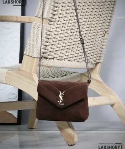 YSL 1:1 Mirror Replica Suede Mini Toy Loulou Shoulder Bag 20CM/7.9IN Replica Crossbody Bags